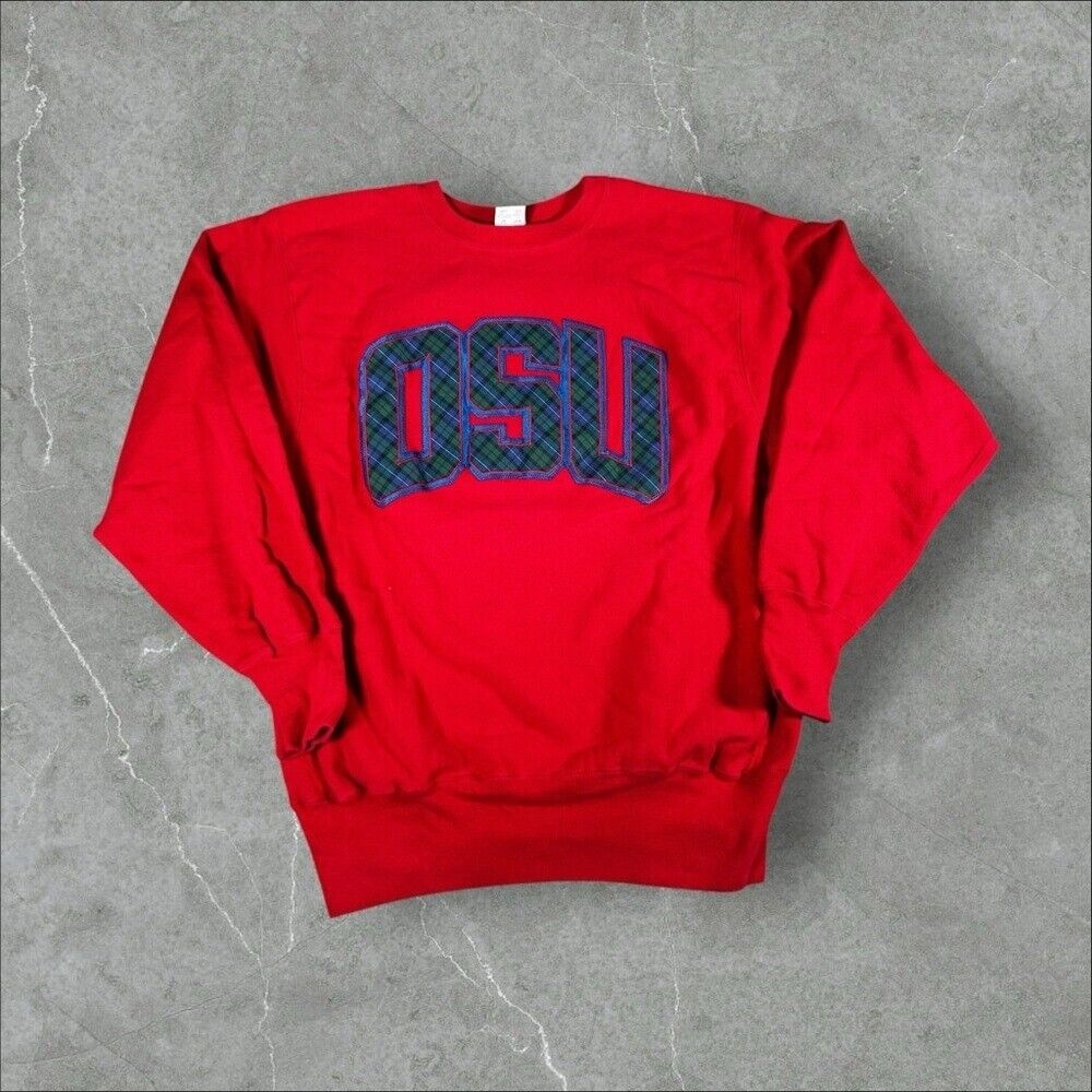 Vintage Ohio State University Sweatshirt Mens XL Red 90s Champion Reverse‎ Weave